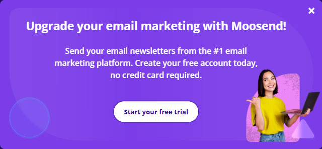 moosend website